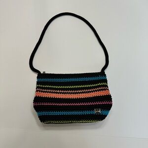 The SAK black crochet shoulder bag. New condition
